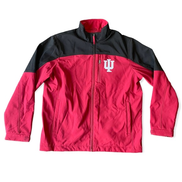58 Sports Other - Indiana Hoosiers Jacket Coat Full Zip Large Crimson Red Black NCAA 58 Sports IU